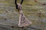 Viking Axe Bronze Pendant with Ornament from Mammen Village - Viking-Handmade