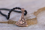 Viking Axe Small Bronze Pendant with Ornament from Mammen Village - Viking-Handmade