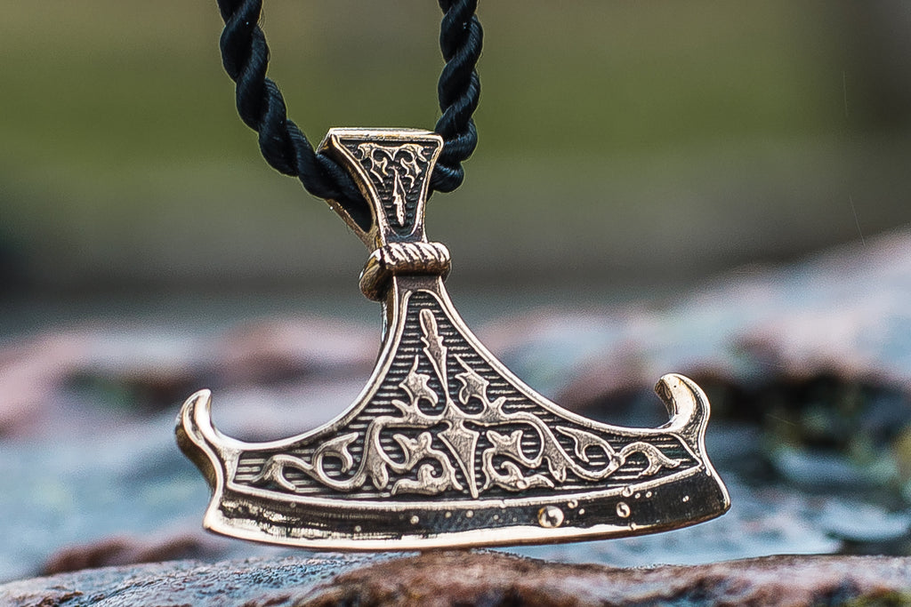 Perun Axe Blade Bronze Slavic Amulet - Viking-Handmade