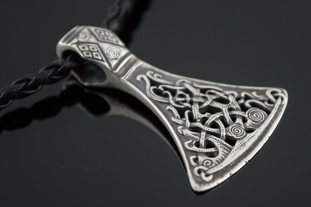 Viking Axe Sterling Silver Pendant from Mammen Village - Viking-Handmade