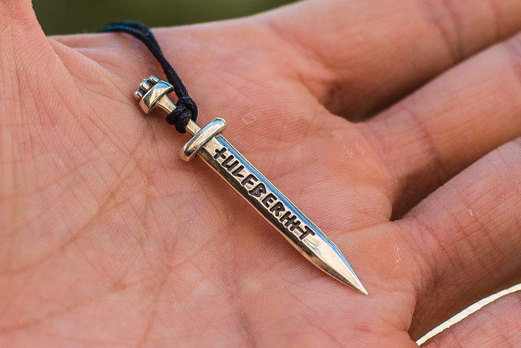 Ulfberht Sword Pendant Sterling Silver Viking Jewelry - Viking-Handmade