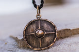 Vikings Shield Necklace Unique Bronze Viking Pendant - Viking-Handmade