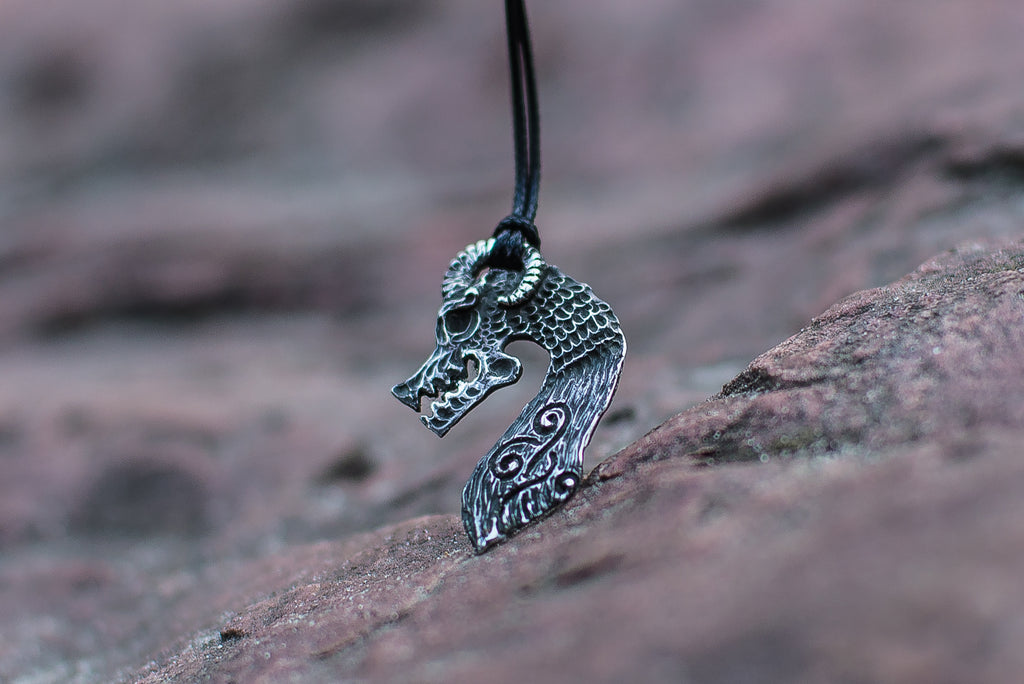 Drakkar Pendant Sterling Silver Unique Viking Ship Necklace - Viking-Handmade