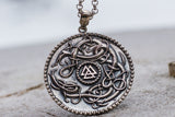 Massive Viking Ornament Pendant with Valknut Symbol Viking Jewelry - Viking-Handmade