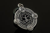 Yggdrasil The World Tree Pendant with Norse Symbols Sterling Silver Viking Jewelry - Viking-Handmade