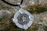 Yggdrasil The World Tree Pendant with Norse Symbols Sterling Silver Viking Jewelry - Viking-Handmade