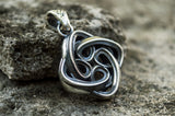 Celtic Knot Ornament Sterling Silver Pagan Pendant - Viking-Handmade