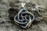 Celtic Knot Ornament Sterling Silver Pagan Pendant