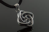 Celtic Knot Ornament Sterling Silver Pagan Pendant - Viking-Handmade
