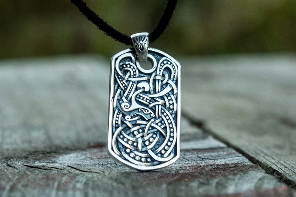 Viking Ornament Pendant Sterling Silver Norse Handcrafted Jewelry - Viking-Handmade