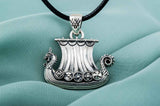 Norse Drakkar Pendant Sterling SIlver Viking Jewelry - Viking-Handmade