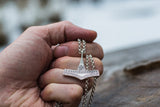 Thor's Hammer Pendant Sterling Silver Mjolnir from Bornholm Island - Viking-Handmade