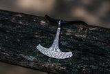 Ukko Thor's Hammer Pendant Sterling Silver Mjolnir - Viking-Handmade