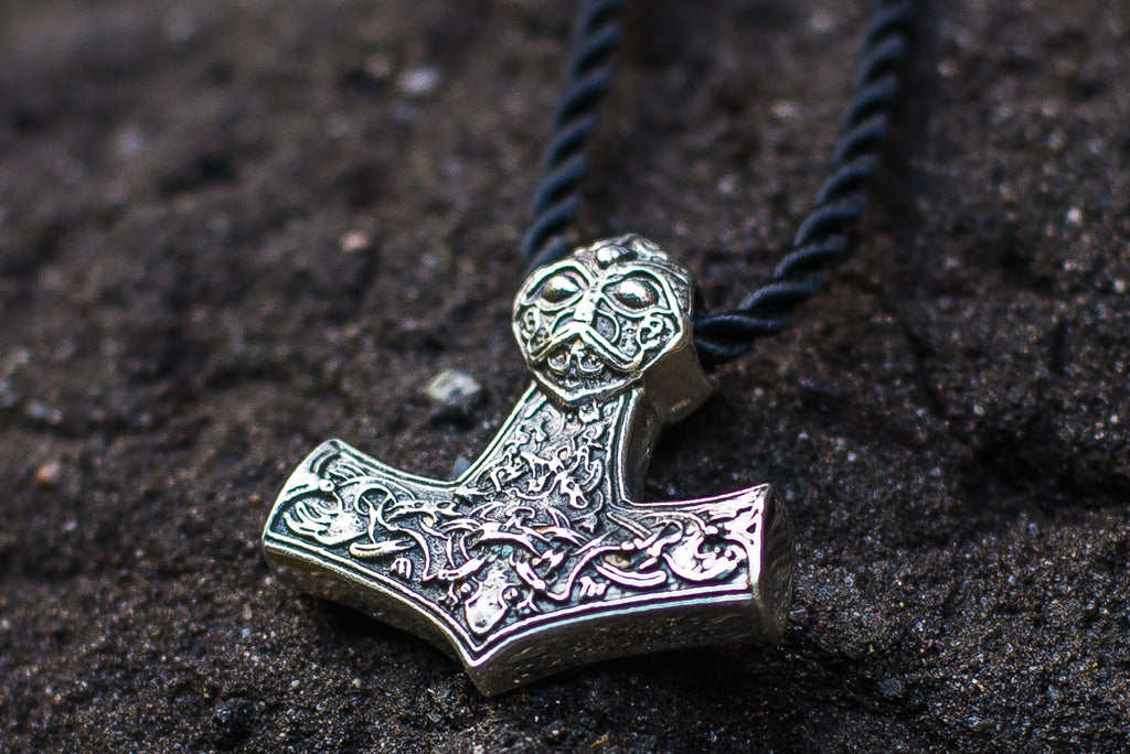 УДАЛИТЬ Copy of Thor's Hammer Pendant Sterling Silver Mjolnir Norse Jewelry - Viking-Handmade