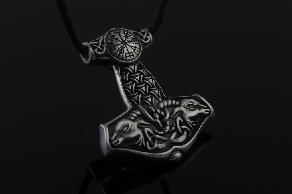 Thor's Hammer Pendant Sterling Silver Mjolnir from Sterling Silver Norse Jewelry - Viking-Handmade