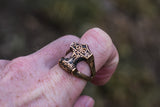 Thor's Hammer Bronze Viking Ring - Viking-Handmade
