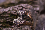 Thor's Hammer Bronze Viking Ring - Viking-Handmade