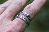 Ouroboros Ring with Elder Futhark Runes - Viking-Handmade
