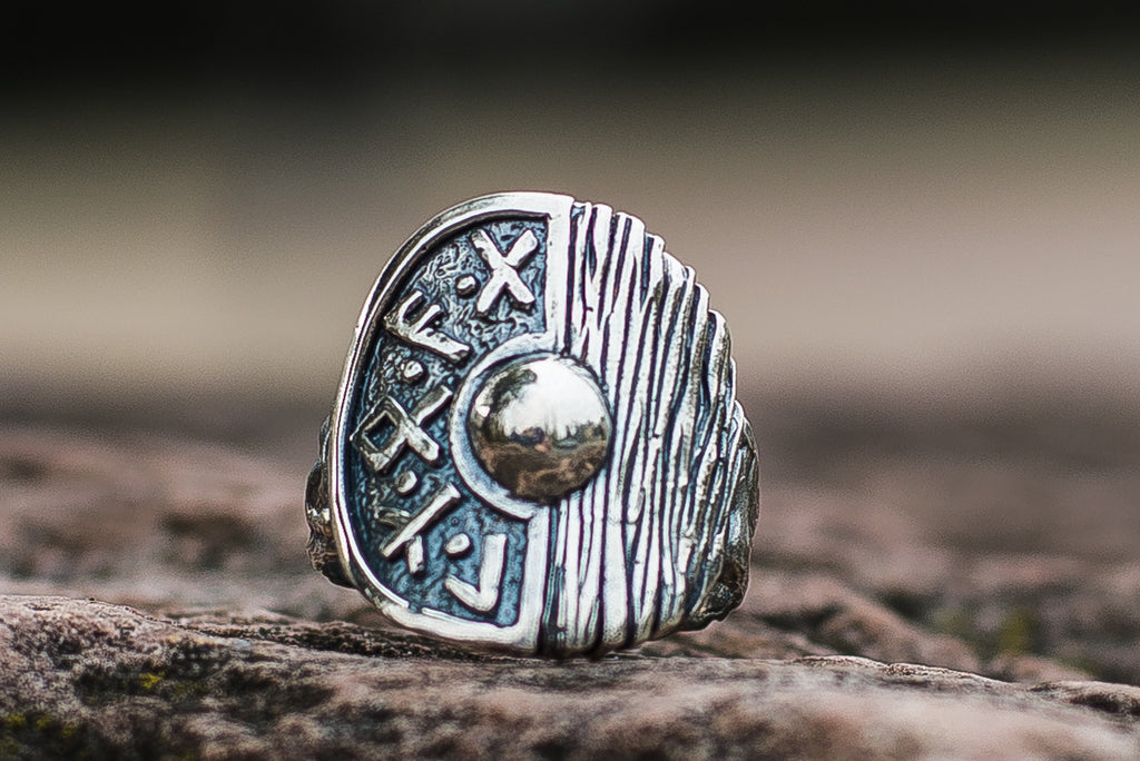 Viking Shield With Runes - Viking-Handmade