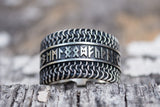 Hauberk Viking Ring with Elder Futhark Runes