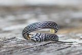 Jormungand Ring with Viking Ornament - Viking-Handmade