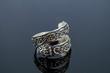 Ouroboros Ring with Viking Ornament