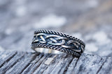 Unique Viking Ring with Norse Ornament