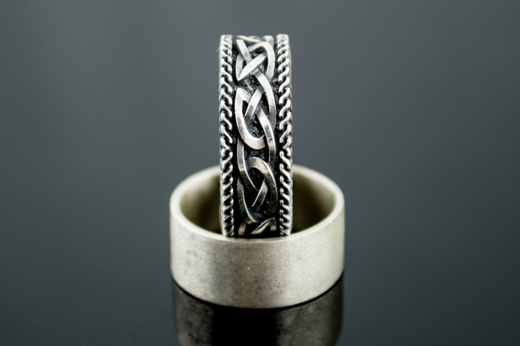 Unique Viking Ring with Norse Ornament - Viking-Handmade