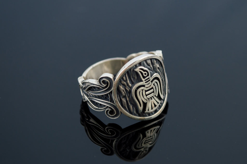 Raven Symbol with Viking Ornament - Viking-Handmade