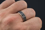 Viking Ring with Scandinavian Ornament - Viking-Handmade