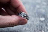 Fenrir Ring with Viking Ornament - Viking-Handmade