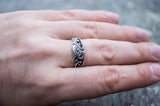Fenrir Ring with Viking Ornament - Viking-Handmade