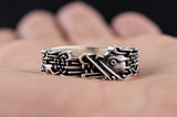 Fenrir Ring Handcrafted Sterling Silver - Viking-Handmade