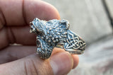 Berserker Ring with Bear - Viking-Handmade