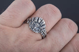 Ring with Viking Shield in Tree - Viking-Handmade