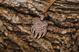 Veles Print Bronze Pendant Pagan Amulet - Viking-Handmade