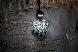 Veles Print Sterling Silver Pendant Pagan Amulet - Viking-Handmade