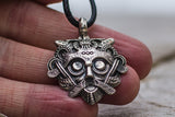 Mask from Gnezdovo Sterling Silver Pendant Viking Amulet - Viking-Handmade
