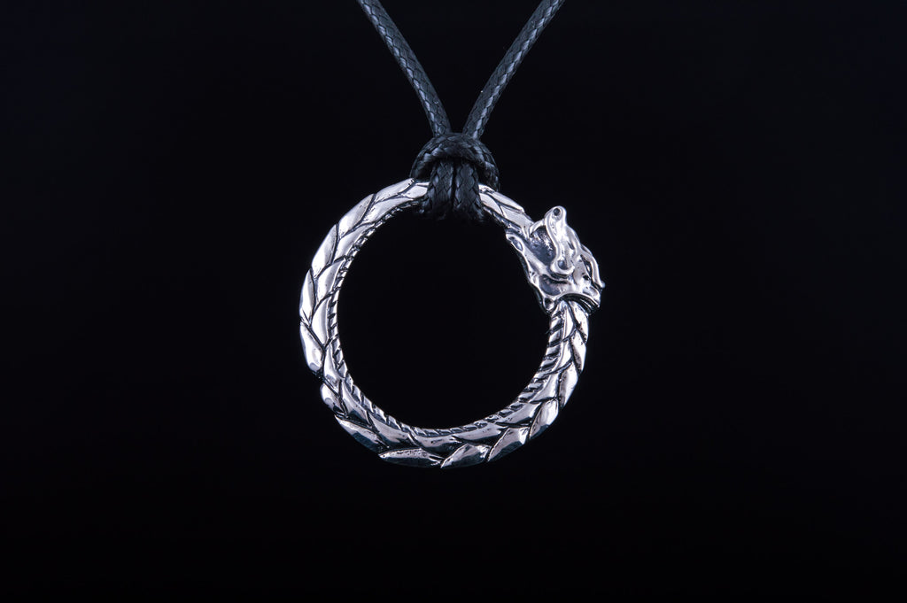 Ouroboros Sterling Silver Pendant Norse Pendant - Viking-Handmade