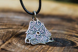 Raven Ornament Pendant Sterling Silver Viking Jewelry