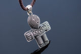 Viking Crucifix Pendant Sterling Silver Unique Jewelry - Viking-Handmade