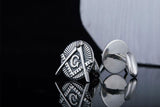 Unique Cufflinks with Masonic Symbol Sterling Silver Jewelry - Viking-Handmade
