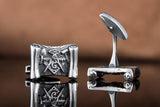 Cufflinks with Masonic Symbols Sterling Silver Handmade Jewelry - Viking-Handmade